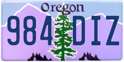 OR license plate 984DIZ