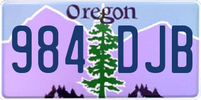 OR license plate 984DJB
