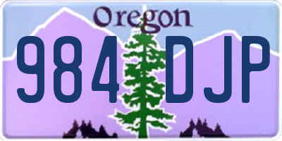OR license plate 984DJP