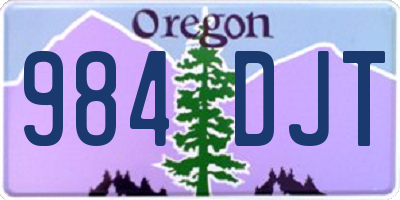 OR license plate 984DJT