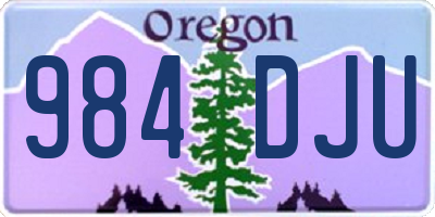 OR license plate 984DJU