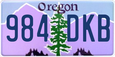 OR license plate 984DKB