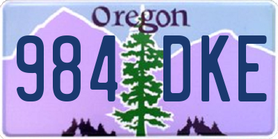 OR license plate 984DKE