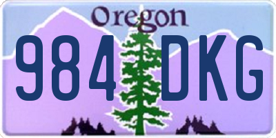 OR license plate 984DKG