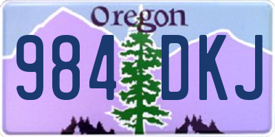 OR license plate 984DKJ