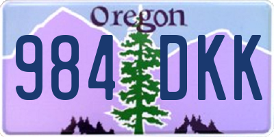 OR license plate 984DKK