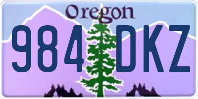 OR license plate 984DKZ