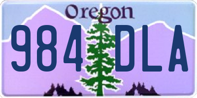 OR license plate 984DLA