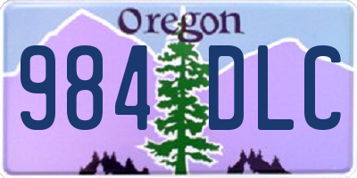OR license plate 984DLC
