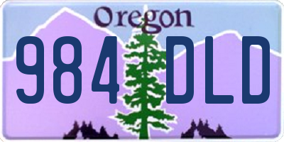 OR license plate 984DLD