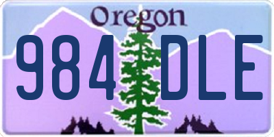 OR license plate 984DLE
