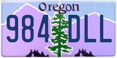 OR license plate 984DLL