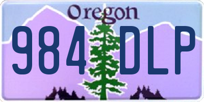 OR license plate 984DLP