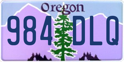 OR license plate 984DLQ