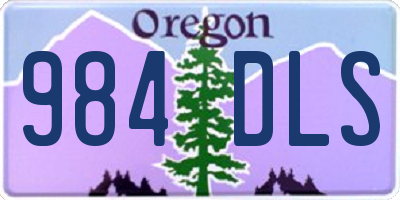 OR license plate 984DLS