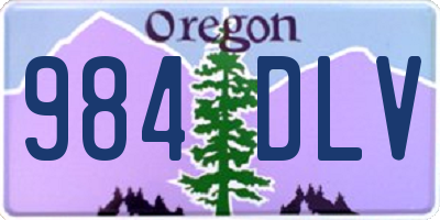 OR license plate 984DLV