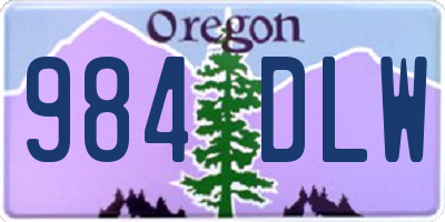 OR license plate 984DLW