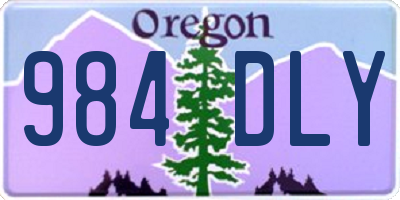 OR license plate 984DLY