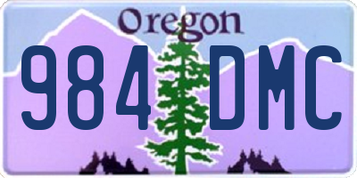 OR license plate 984DMC