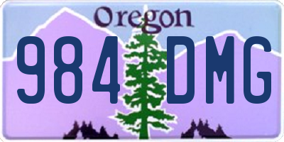 OR license plate 984DMG