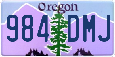 OR license plate 984DMJ