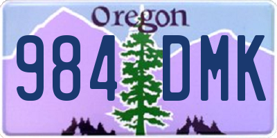 OR license plate 984DMK