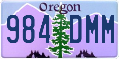 OR license plate 984DMM