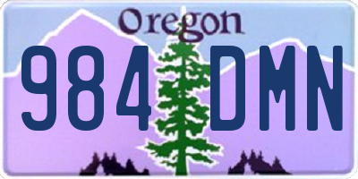 OR license plate 984DMN