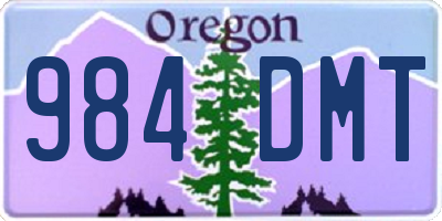 OR license plate 984DMT