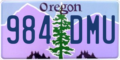 OR license plate 984DMU
