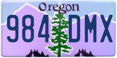 OR license plate 984DMX