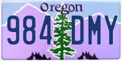 OR license plate 984DMY