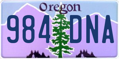 OR license plate 984DNA