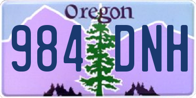 OR license plate 984DNH