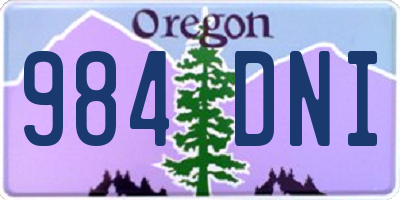 OR license plate 984DNI