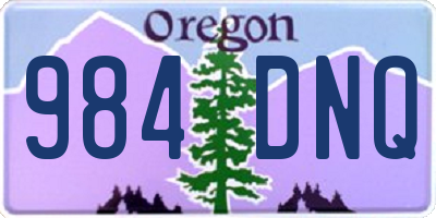 OR license plate 984DNQ