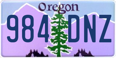 OR license plate 984DNZ
