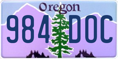 OR license plate 984DOC