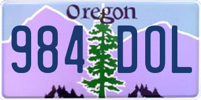 OR license plate 984DOL