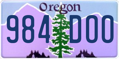 OR license plate 984DOO