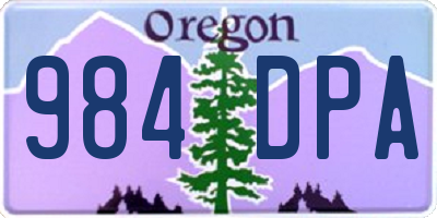 OR license plate 984DPA