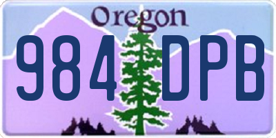 OR license plate 984DPB