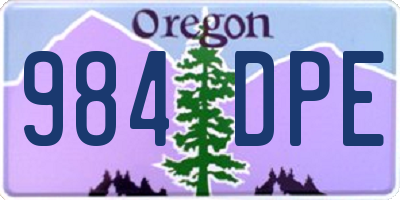OR license plate 984DPE