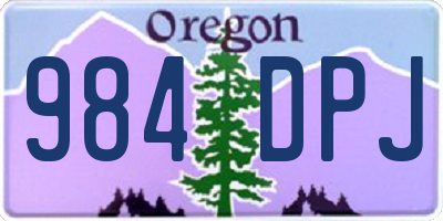 OR license plate 984DPJ