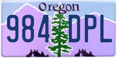 OR license plate 984DPL