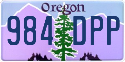 OR license plate 984DPP