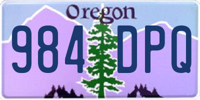 OR license plate 984DPQ
