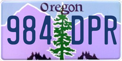 OR license plate 984DPR