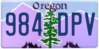 OR license plate 984DPV
