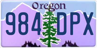 OR license plate 984DPX